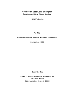 Colchester, Essex, and Burlington Parking and Ride