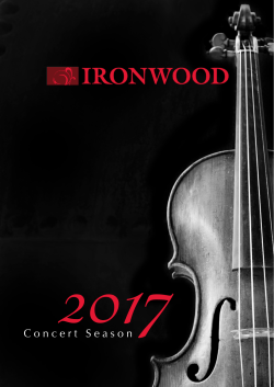 Ironwood 2017 brochure - Ironwood Chamber Ensemble