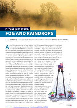 Physics in daily life: Fog and raindrops