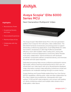 Scopia&reg; Elite 6000 Series MCU