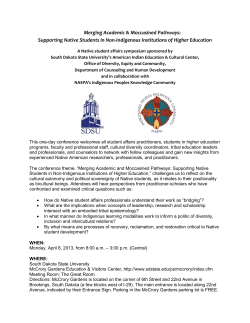 Supporting Native Students in Non-Indigenous Institutions of Higher