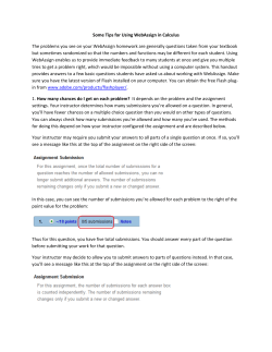 Some Tips for Using WebAssign in Calculus The problems you see