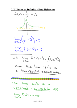 2.2 Limits at InfinityанаEnd Behavior