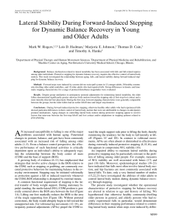 Lateral Stability During Forward-Induced Stepping for Dynamic