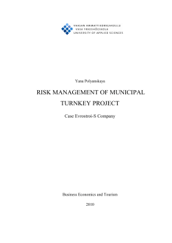risk management of municipal turnkey project