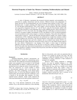 Electrical Properties of Sand&ndash;Clay Mixtures Containing