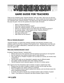 game guide for teachers
