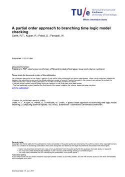 A partial order approach to branching time logic model checking