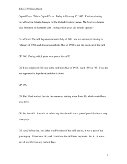 David W. Scott, whose family began the Scottdale cotton mill