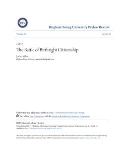 The Battle of Birthright Citizenship - BYU ScholarsArchive