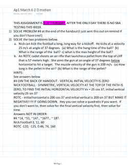 Ap1 March 6 2 D motion