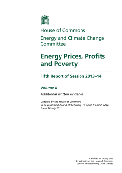 Energy Prices, Profits and Poverty
