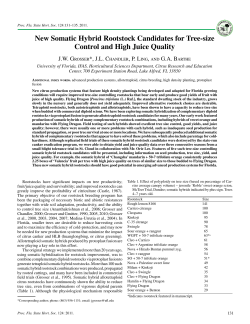 2011. Grosser, 3 FSHS, New Somatic Hybrids for Tree Size Control