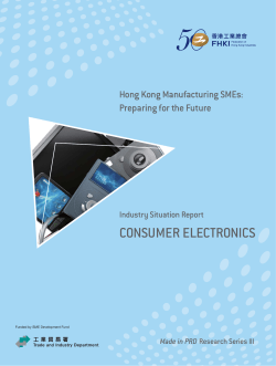 Industry Situation Report CONSUMER ELECTRONICS
