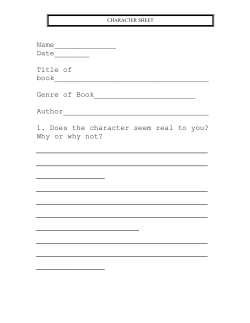 character question sheet and character traits