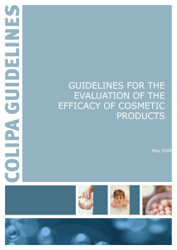 guidelines for the evaluation of the efficacy of cosmetic
