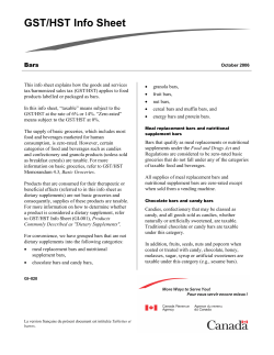 GST/HST Info Sheet - Publications du gouvernement du Canada