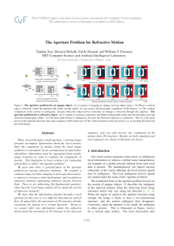 The Aperture Problem for Refractive Motion