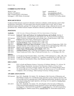 CURRICULUM VITAE - Geothermal Energy and Geofluids