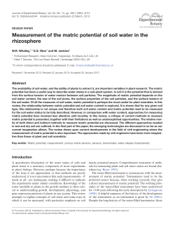 Measurement of the matric potential of soil water
