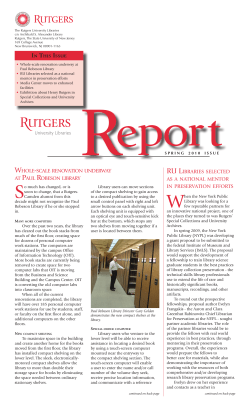 Spring 2010 - Rutgers University Libraries