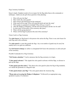 Flag Ceremony Guidelines