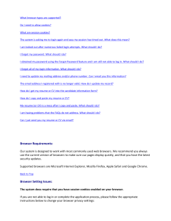 Browser Setting Issues
