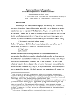 Radical and Moderate Pragmatics