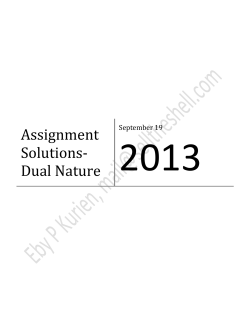 Assignment Solutions- Dual Nature