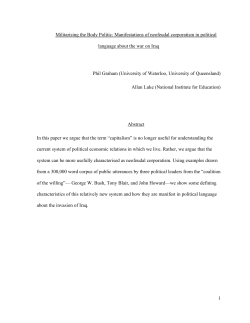The language of neofeudal corporatism and the war