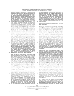 is reconciliation between hutus and tutsis