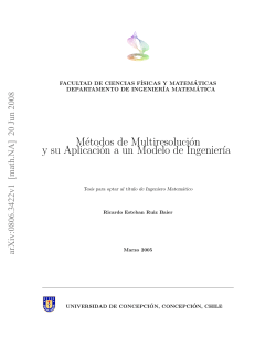 M&eacute;todos de Multiresoluci&oacute;n y su Aplicaci&oacute;n a un Modelo de Ingenier