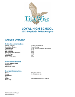 JrSr 2013 Follett Analysis
