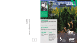 SuPPOrT Our EffOrTS TO PrOTECTand PrOMOTE MiGraTOrY