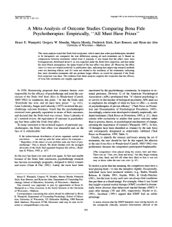 A Meta-Analysis of Outcome Studies Comparing