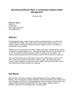 Quantifying Effective Rain