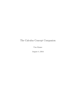 The Calculus Concept Companion - Math