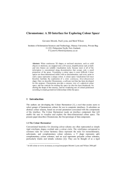 Chromotome: A 3D Interface for Exploring Colour Space1
