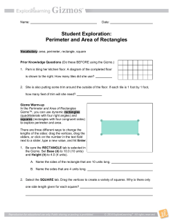 Perimeter and Area of Rectangles
