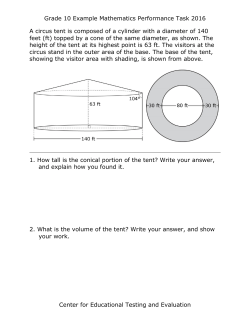 Grade 10 Example Mathematics Performance Task 2016 Center for