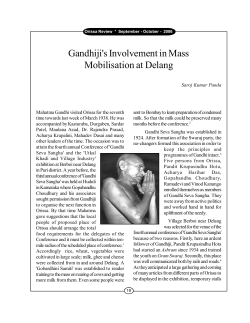 Gandhiji`s Involvement in Mass Mobilisation at Delang