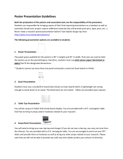 Poster Presentation Guidelines