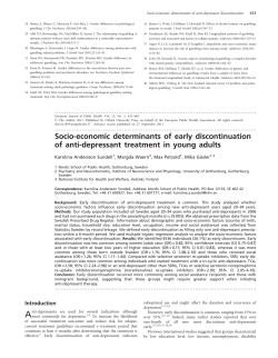Socio-economic determinants of early discontinuation of anti