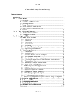 Cambodia Energy Sector Strategy
