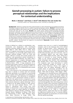 Gestalt processing in autism: failure to process perceptual
