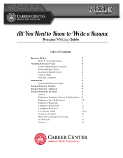 All You Need to Know to Write a Resume