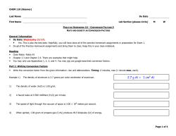 2.7 g Al = 1 cm3 Al - Napa Valley College