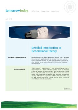 Detailed Introduction to Generational Theory - TomorrowToday