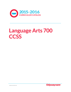 Language Arts 700 CCSS