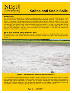 Saline and Sodic Soils - North Central Region Water Network